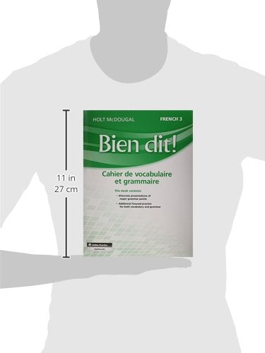 Bien Dit!: Vocabulary and Grammar Workbook Student Edition Level 3 (French Edition),Used