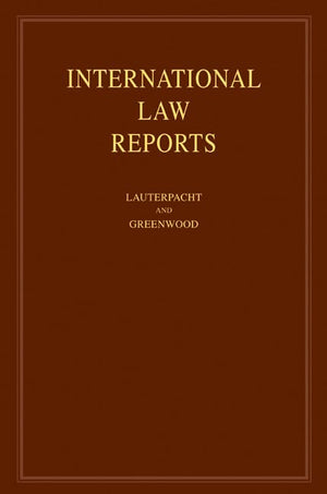 International Law Reports (International Law Reports, Series Number 142) (Volume 142),Used