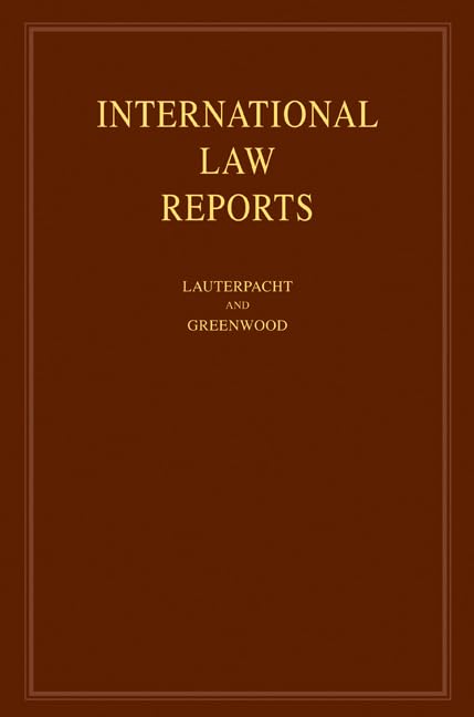 International Law Reports (International Law Reports, Series Number 142) (Volume 142),Used