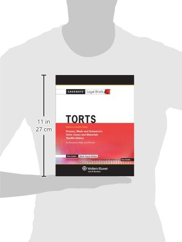 Casenotes Legal Briefs Torts: Keyed to Prosser Wade Schwartz Kelly & Partlett 12e,Used