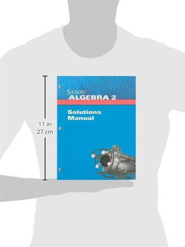 Saxon Algebra 2 Solution Manual,Used