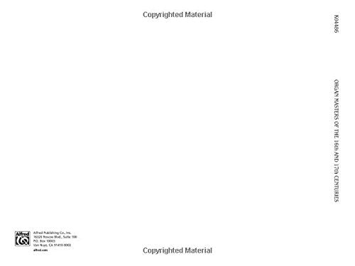 Organ Masters of the 16th & 17th Centuries (Kalmus Edition),Used