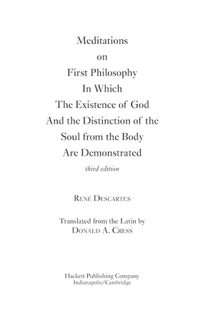 Meditations On First Philosophy (Hackett Classics)