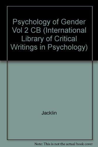 The Psychology Of Gender (Vol. 2) (International Library Of Critical Writings In Psychology),Used