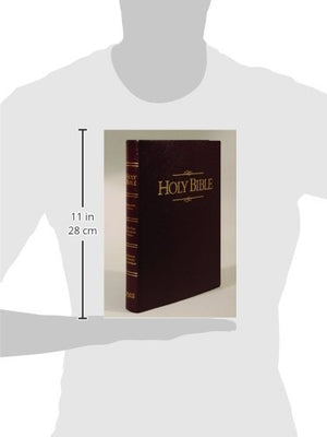 Holy Bible, Giant Print Presentation Edition: King James Version, Burgandy Cover,Used
