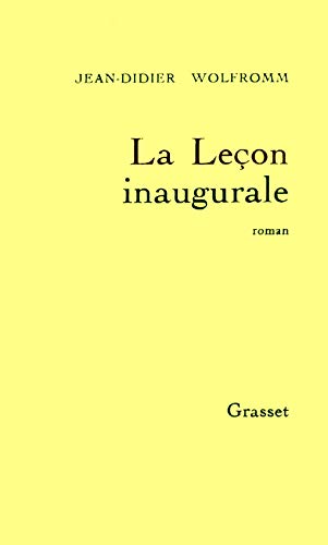 LA LECON INAUGURALE,New