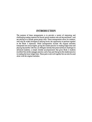 Suzuki Ensembles for Guitar, Volume 1, Vol 1: International Edition (Suzuki Guitar School, Vol 1),Used