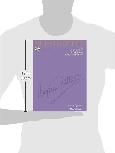12 Selected Folksong Arrangements with audio of performances and accompaniments High Voice, Book/Online Audio,Used