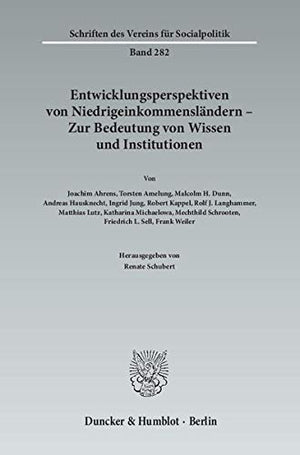 Entwicklungsperspektiven Von Niedrigeinkommenslandern  Zur Bedeutung Von Wissen Und Institutionen (Schriften Des Vereins Fur So,Used