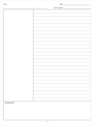 Cornell Notes Notebook: Note Taking with College Ruled Lines, Index and Numbered Pages, Tropical Floral,Used