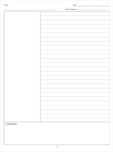Cornell Notes Notebook: Note Taking with College Ruled Lines, Index and Numbered Pages, Tropical Floral,Used
