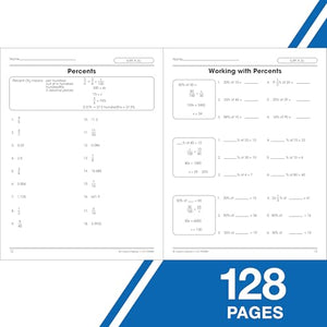 Carson Dellosa The 100+ Series: Grade 6 And Up Prealgebra Workbook, Fractions, Decimals, Algebra Expressions, Grades 68 Middle