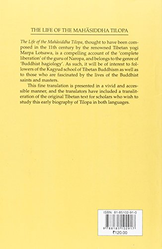 The Life of the Mahasiddha Tilopa,Used