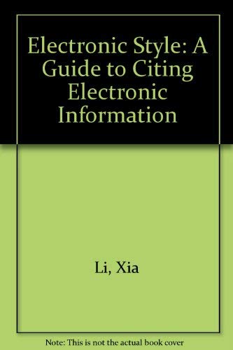 Electronic Style: A Guide to Citing Electronic Information