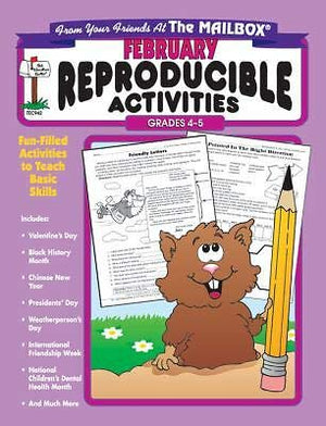 February: Reproducible Activities (From Your Friends At The Mailbox, Grades 45) #Tec942,Used