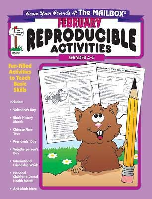 February: Reproducible Activities (From Your Friends At The Mailbox, Grades 45) #Tec942,Used