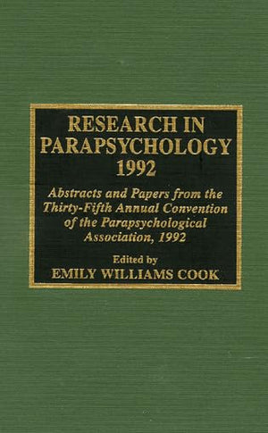 Research In Parapsychology 1992,Used