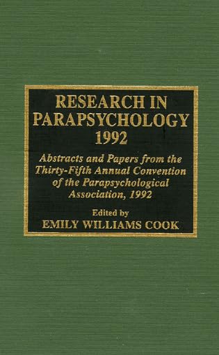 Research In Parapsychology 1992,Used
