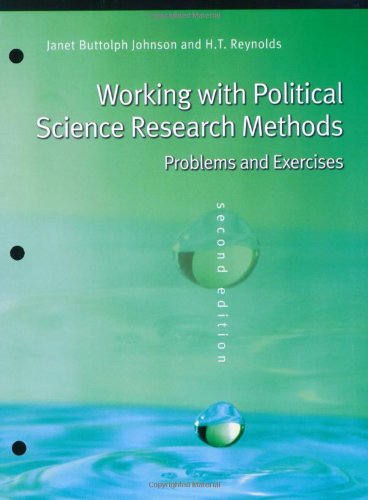 Working With Political Science Research Methods: Problems And Exercises,Used