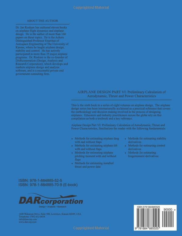 Airplane Design Part VI : Preliminary Calculation of Aerodynamic Thrust and Power Characteristics,Used
