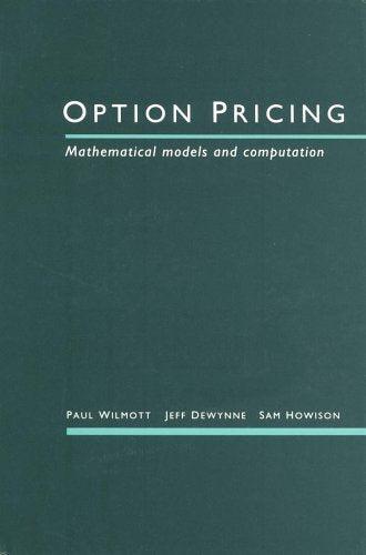 Option pricing: Mathematical models and computation,Used