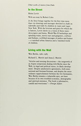 A Generation Divided: German Children and the Berlin Wall,Used