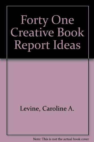 Forty One Creative Book Report Ideas,Used