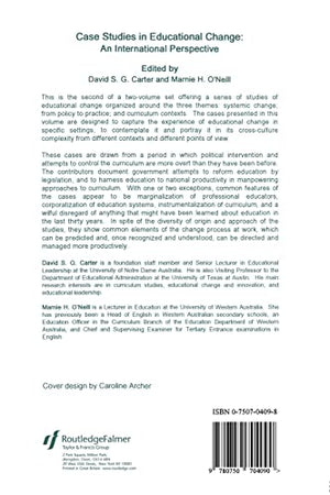 Case Studies In Educational Change: An International Perspective,Used