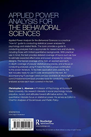 Applied Power Analysis for the Behavioral Sciences: 2nd Edition,Used