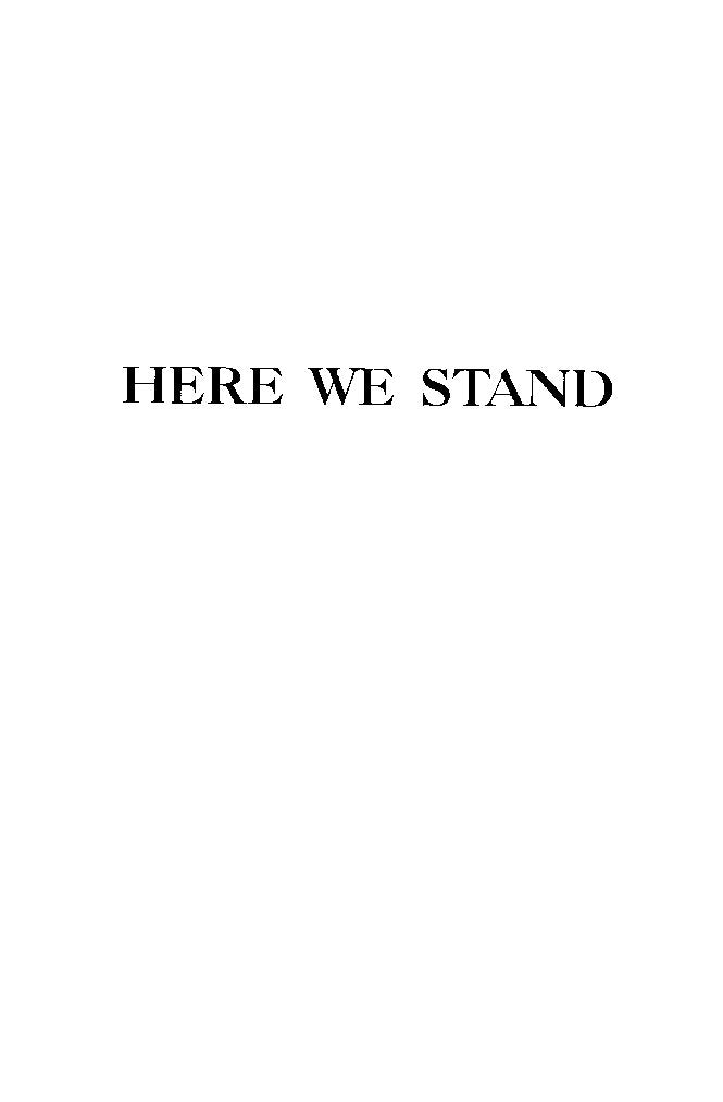 Here We Stand,New