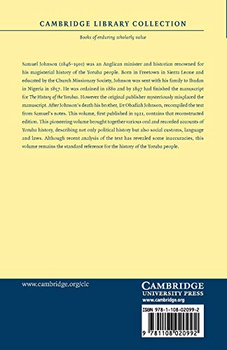 The History of the Yorubas: From the Earliest Times to the Beginning of the British Protectorate (Cambridge Library Collection ,Used