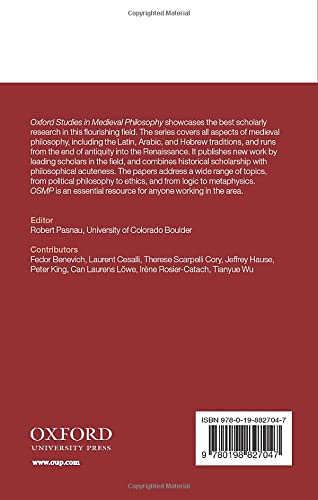 Oxford Studies in Medieval Philosophy Volume 6,Used