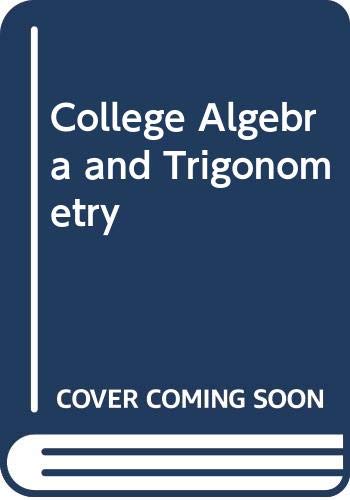 College algebra and trigonometry,Used