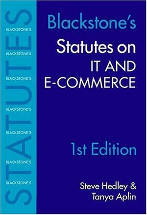 Statutes on IT and eCommerce (Blackstone's Statute Book Series),Used