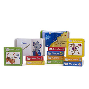 Baby Einstein  My First Library Board Book Block 12Book Set  PI Kids,Used