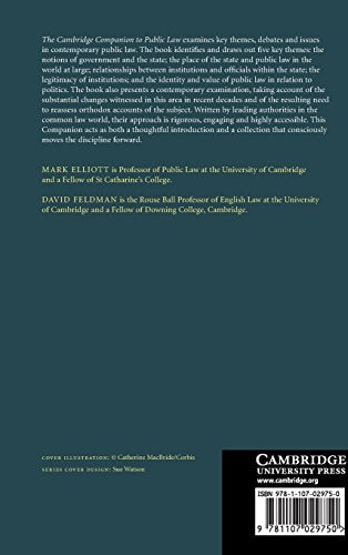 The Cambridge Companion to Public Law (Cambridge Companions to Law),Used
