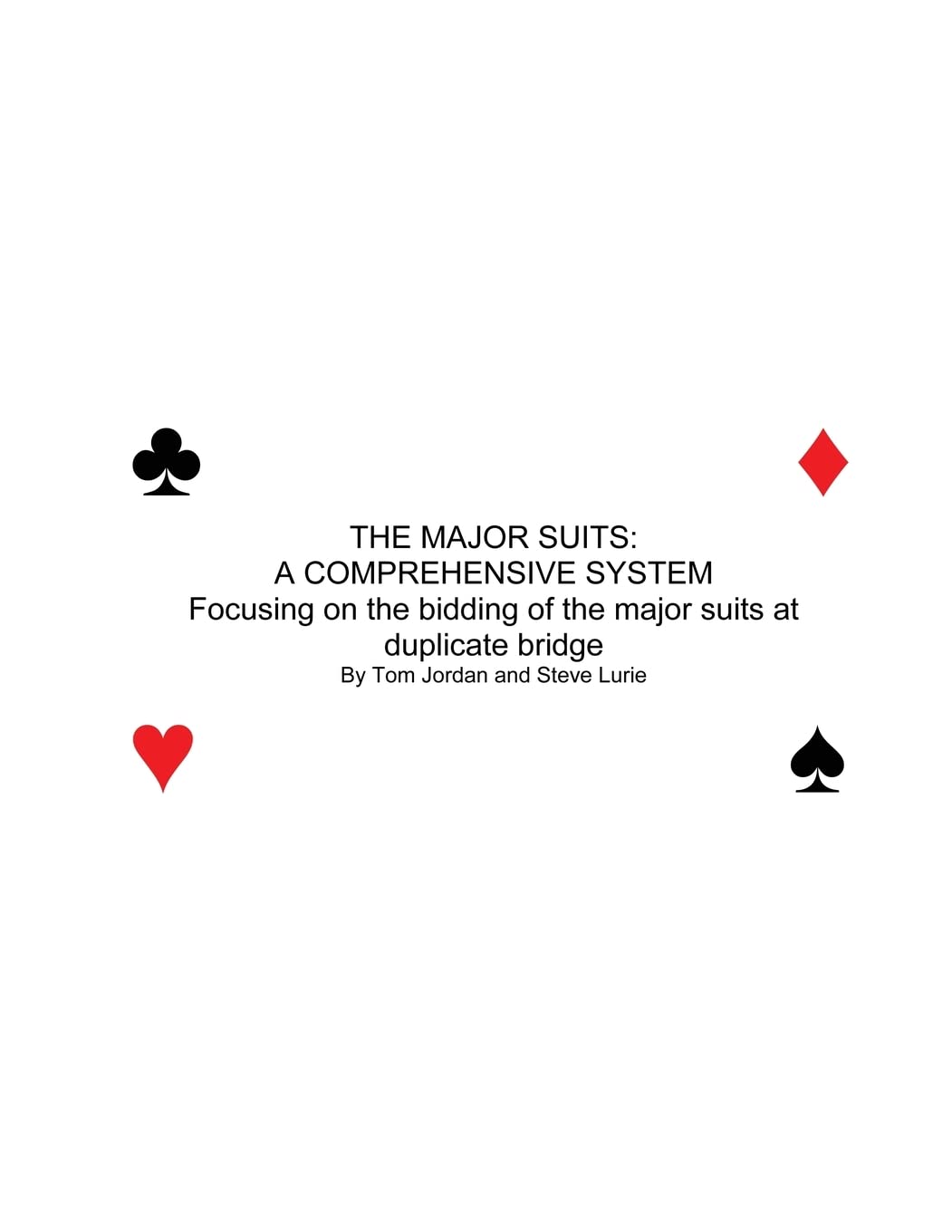 The Major Suits: A Comprehensive Systen Focusing Of The Bidding Of The Major Suits At Duplicate Bridge,Used