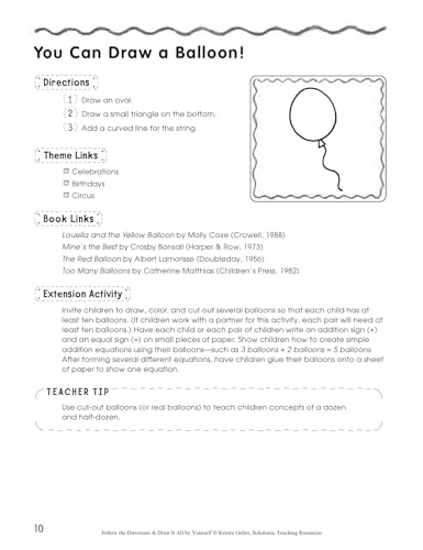Follow The Directions & Draw It All By Yourself!: 25 Reproducible Lessons That Guide Kids To Draw Adorable Pictures,Used