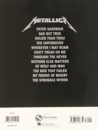 Metallica: Black, Guitar Tab,Used