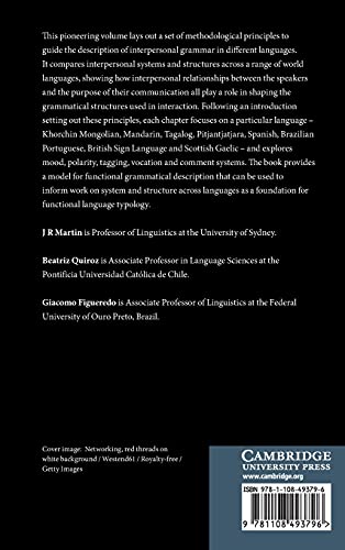 Interpersonal Grammar: Systemic Functional Linguistic Theory and Description,Used