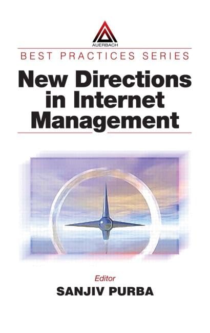 New Directions in Internet Management (Best Practices),Used