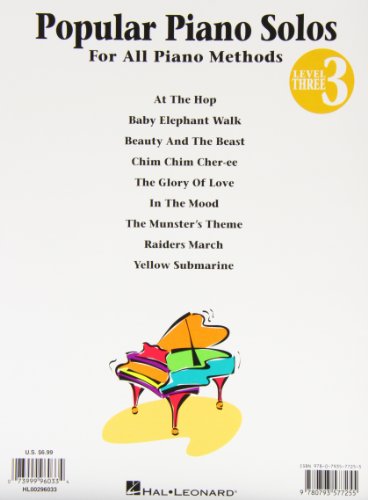 Popular Piano Solos  Level 3: Hal Leonard Student Piano Library,Used
