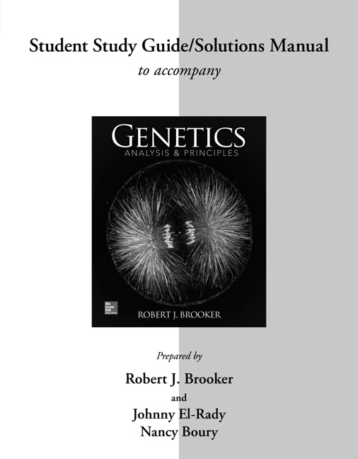 Student Study Guide/Solutions Manual For Genetics,Used