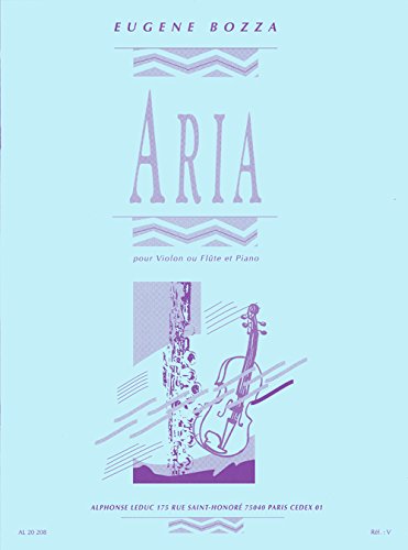 EUGENE BOZZA: ARIA (VIOLIN OR FLUTE AND PIANO),Used