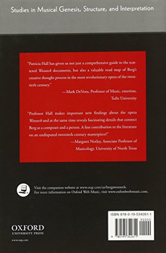 Berg'S Wozzeck (Studies In Musical Genesis, Structure, And Interpretation),New