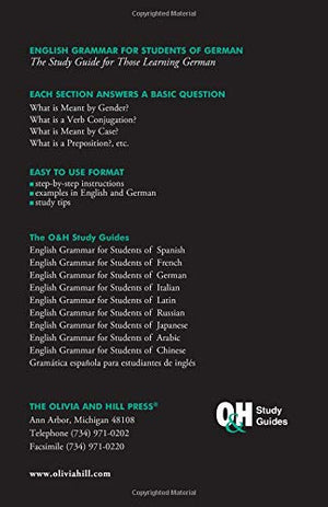 English Grammar For Students Of German: The Study Guide For Those Learning German (O&H Study Guides) (English And German Edition,New