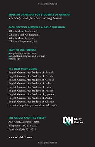 English Grammar For Students Of German: The Study Guide For Those Learning German (O&H Study Guides) (English And German Edition,Used