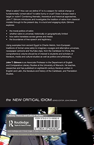 Satire (The New Critical Idiom),Used