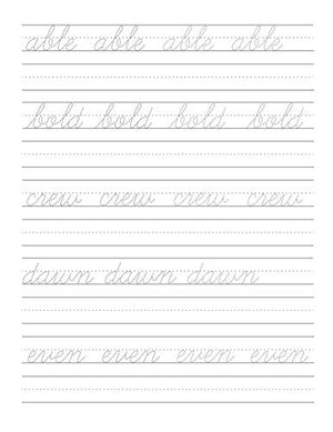 Cursive Handwriting Workbook for Teens: A cursive writing practice workbook for young adults and teens (Master Print and Cursive,New