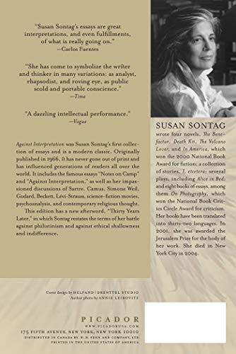 Against Interpretation: And Other Essays,New